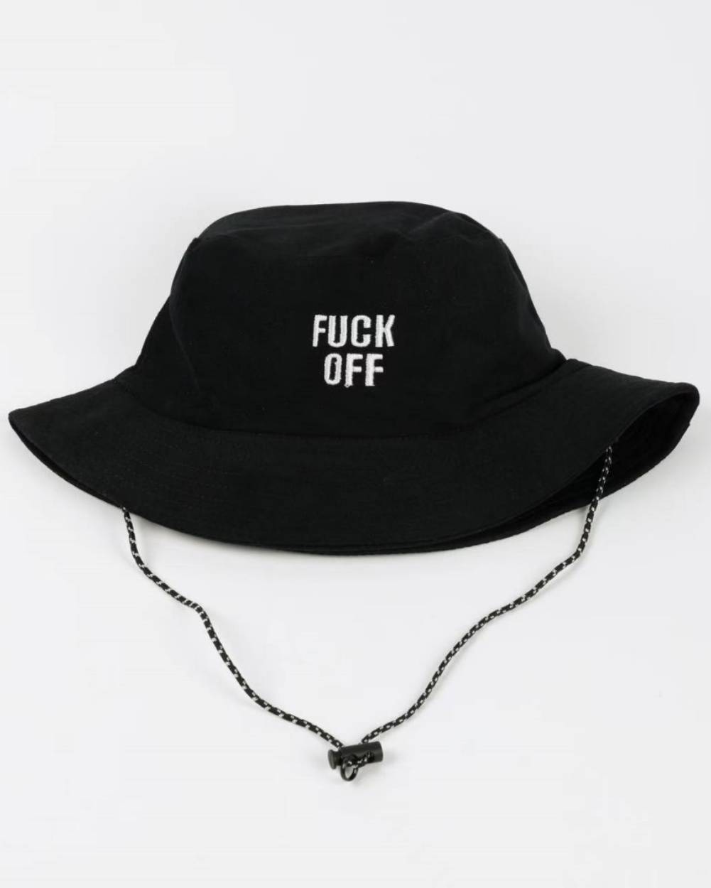 F Off Bucket Hat with Removable Wind Cord