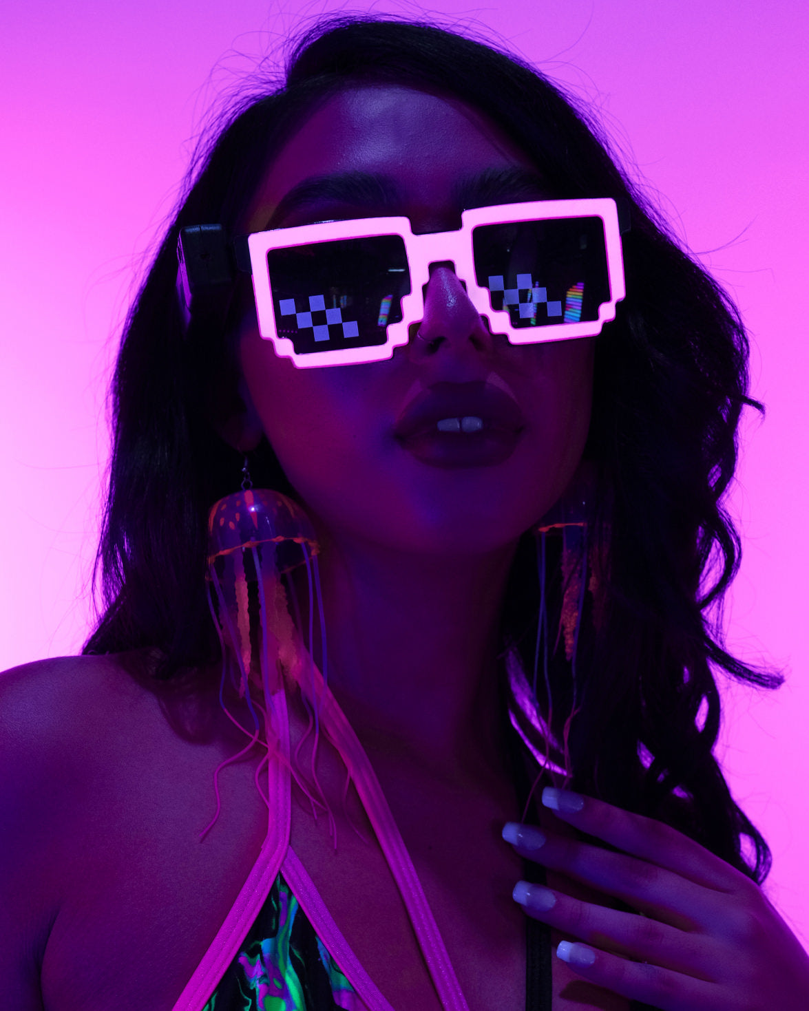 Pixel Glow Glasses