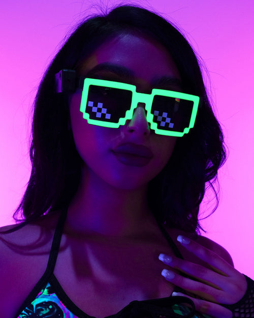 Pixel Glow Glasses